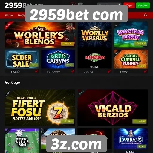 Principais jogos disponíveis na plataforma 2959bet com